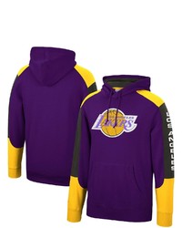 Mitchell & Ness Purple Los Angeles Lakers Hardwood Classics Fusion Pullover Hoodie