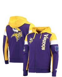 STARTE R Purplegold Minnesota Vikings Logo Extreme Full Zip Hoodie At Nordstrom