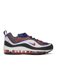 Nike Grey And Orange Air Max 98 Sneakers