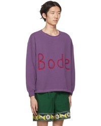 Bode Purple Rickrack Namesake Sweatshirt