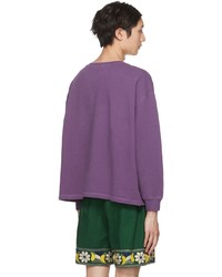 Bode Purple Rickrack Namesake Sweatshirt