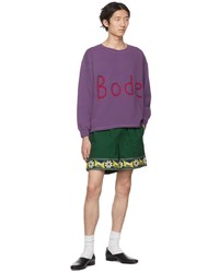 Bode Purple Rickrack Namesake Sweatshirt