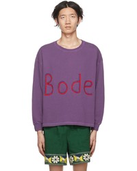 Bode Purple Rickrack Namesake Sweatshirt