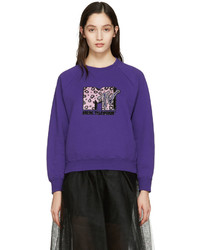 Marc Jacobs Purple Embroidered Mtv Pullover