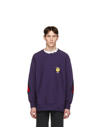 Vier Purple Facetasm Edition Smiley Patch Sweatshirt