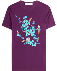 Violet Embroidered T-shirt