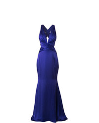 Romona Keveza Backless Crossover Gown