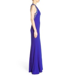 JS Collections Illusion Back Ottoman Gown