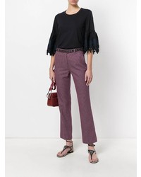 Etro Patterned Bootcut Cropped Trousers