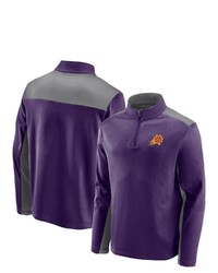 FANATICS Branded Purplegray Phoenix Suns Primary Logo Fleece Quarter Zip Jacket At Nordstrom