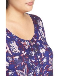 Lucky Brand Plus Size Floral Swing Top