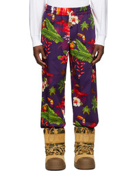 Moncler Genius 8 Moncler Palm Angels Purple Floral Print Trousers