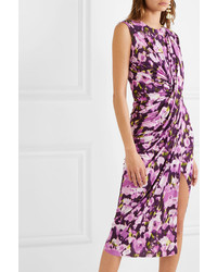 Jason Wu Collection Asymmetric Floral Print Stretch Jersey Dress