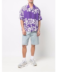 Just Don Hawaiian Print Shirt