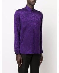 Saint Laurent Jacquard Silk Shirt