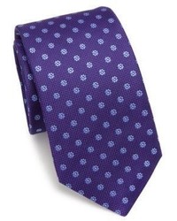 Violet Floral Silk Tie