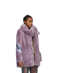 Misbhv Purple Faux Fur Europa Coat