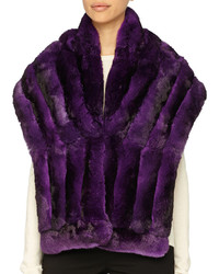 Gorski Chinchilla Fur Shawl Light Purple
