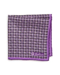 Violet Geometric Pocket Square