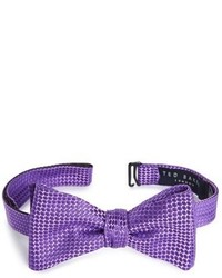 Violet Geometric Silk Bow-tie