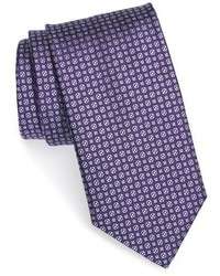 Violet Geometric Silk Tie