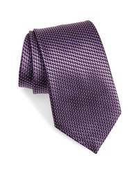 Ermenegildo Zegna Geo Silk Tie In Purple At Nordstrom