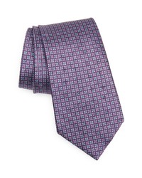 Ermenegildo Zegna Geometric Silk Tie In Purple At Nordstrom