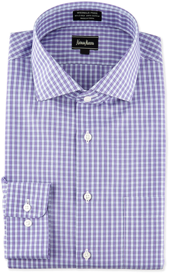 purple gingham shirt mens