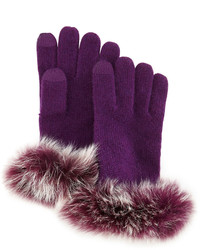 Sofia Cashmere Tech Gloves W Fur Cuff