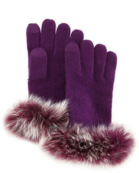 Sofia Cashmere Tech Gloves W Fur Cuff