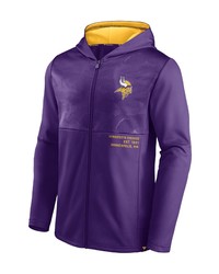 FANATICS Branded Purple Minnesota Vikings Defender Full Zip Hoodie Jacket At Nordstrom