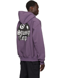 Stussy Purple 8 Ball Corp Hoodie