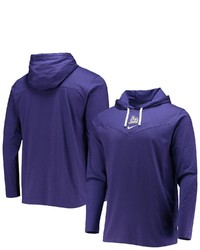 Nike Purple James Madison Dukes 2021 Sideline Tri Blend Pullover Hoodie