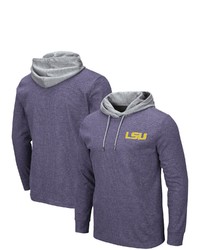 Colosseum Purple Lsu Tigers Milhouse 20 Athletic Fit Long Sleeve Hooded Thermal