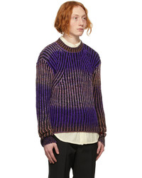 Diesel Purple Black Oakland Knit Sweater