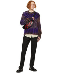 Diesel Purple Black Oakland Knit Sweater