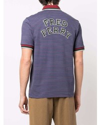Fred Perry Logo Embroidered Striped Polo Shirt