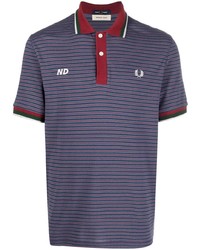 Fred Perry Logo Embroidered Striped Polo Shirt