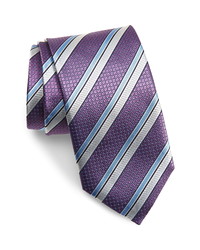 Canali Diagonal Stripe Silk Tie
