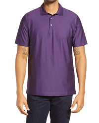 Violet Houndstooth Polo