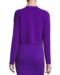 Ralph Lauren Collection Ottoman Knit Shrug Jacket Purple