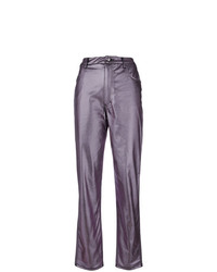 Eckhaus Latta Metallic Fitted Trousers