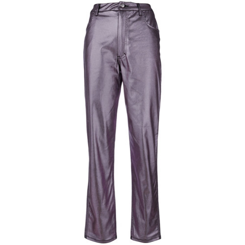 Eckhaus Latta Metallic Fitted Trousers, $162