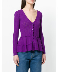 Moschino Frilled Crochet Cardigan