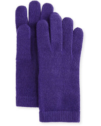 Portolano Cashmere Basic Knit Gloves Violet