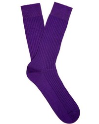 Violet Knit Socks