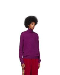 Gucci Purple Wool Cashmere Turtleneck