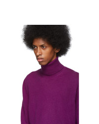 Gucci Purple Wool Cashmere Turtleneck