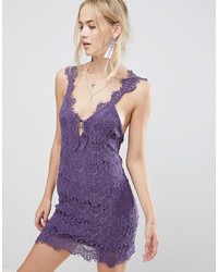 Violet Lace Casual Dress