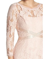 Adrianna Papell Illusion Yoke Lace Gown